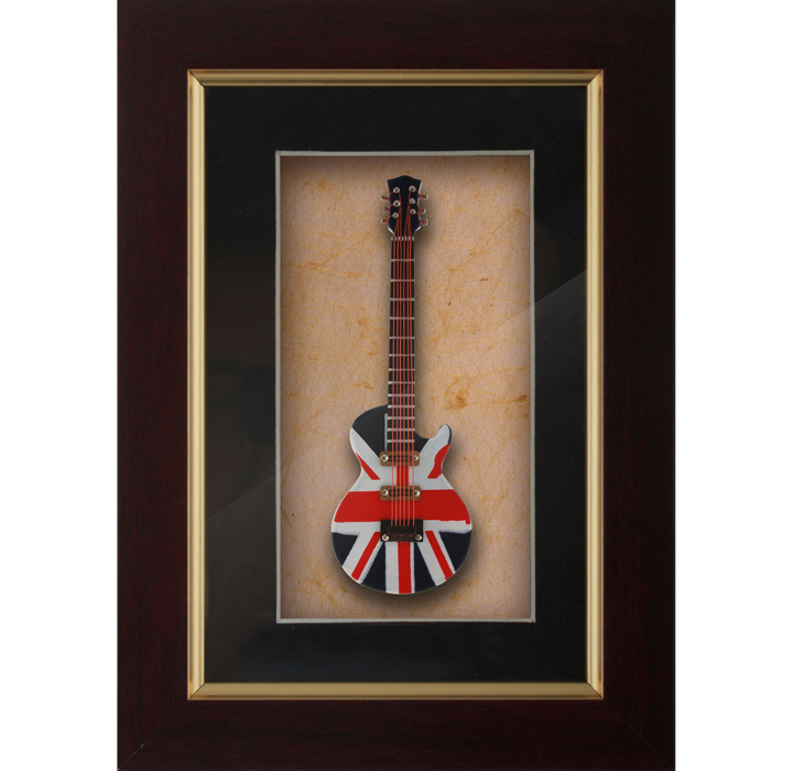 Miniature the Union Jack Guitar Decorative fr